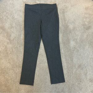 Seduction dark charcoal gray slim fitting ankle pants stretchy size medium